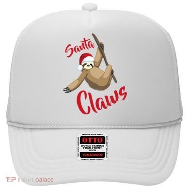Santa Claws Sloth Christmas Hat