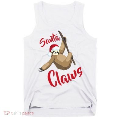 Santa Claws Sloth Christmas Tank Top
