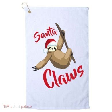 Santa Claws Sloth Christmas Golf Towel
