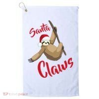 Santa Claws Sloth Christmas Golf Towel thumb 0