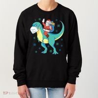 Santa Dinosaur Pandemic Women's Sweatshirt thumb 0
