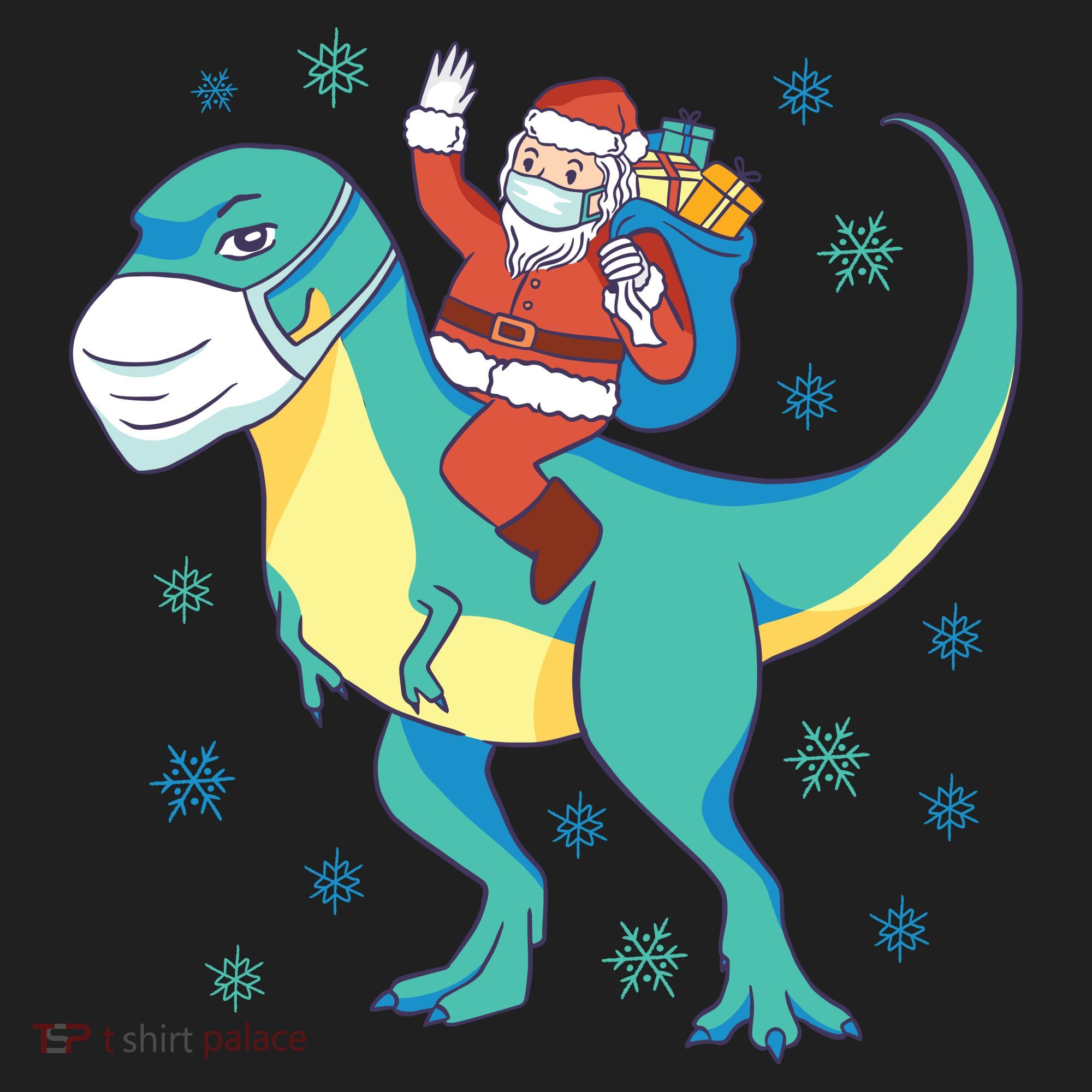 Santa Dinosaur Pandemic Women's Sweatshirt