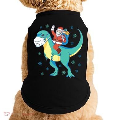 Santa Dinosaur Pandemic Doggie Tank