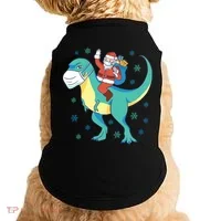 Santa Dinosaur Pandemic Doggie Tank thumb 0