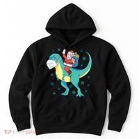 Santa Dinosaur Pandemic Hoodie thumb 0