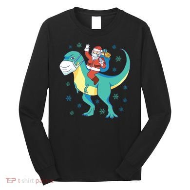 Santa Dinosaur Pandemic Long Sleeve Shirt