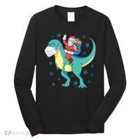Santa Dinosaur Pandemic Long Sleeve Shirt thumb 0