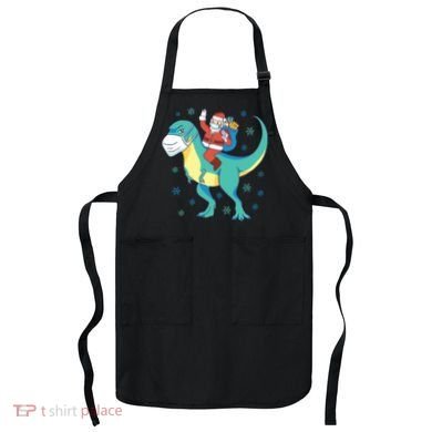 Santa Dinosaur Pandemic Apron