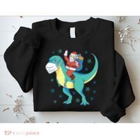 Santa Dinosaur Pandemic Sweatshirt thumb 2