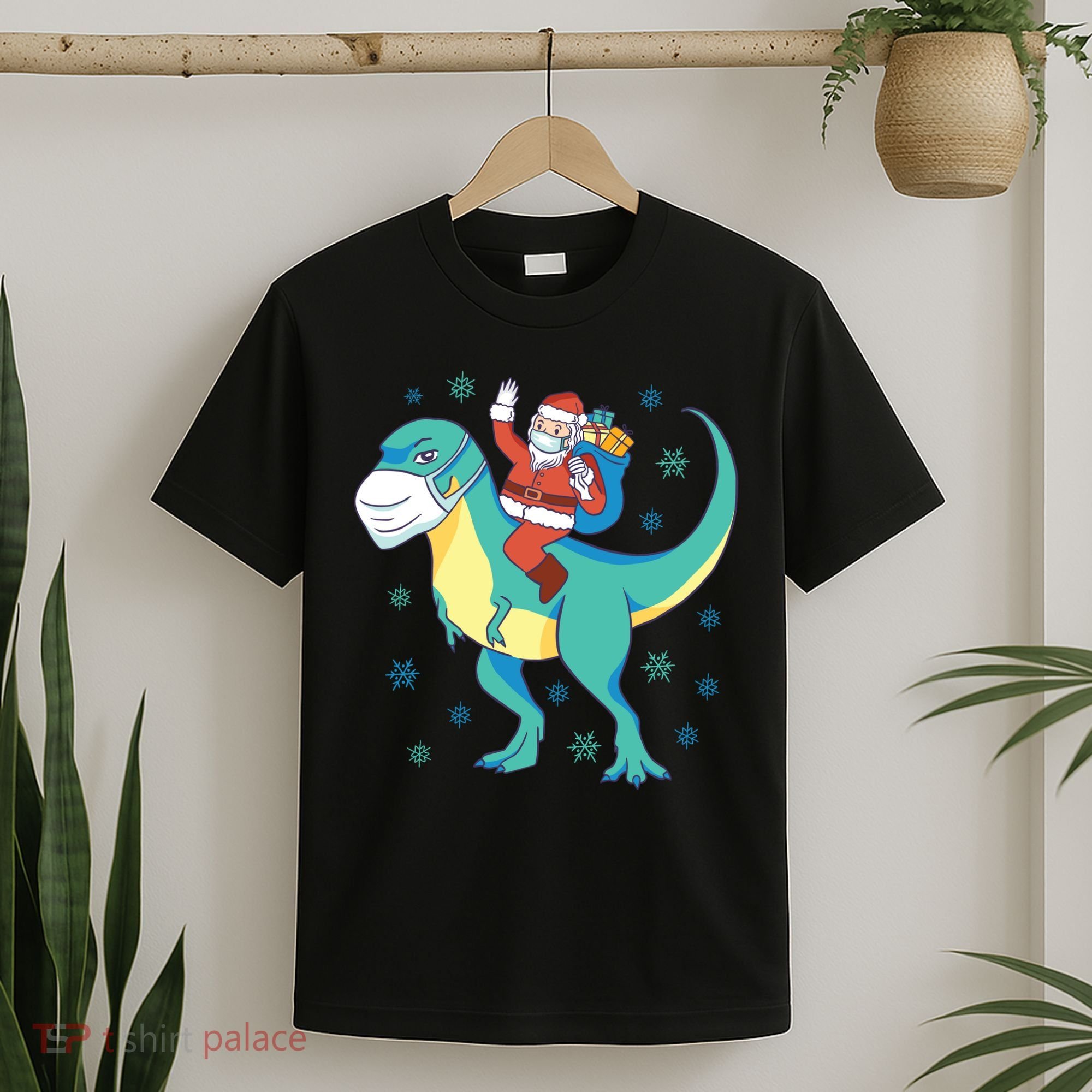 Santa Dinosaur Pandemic T-Shirt