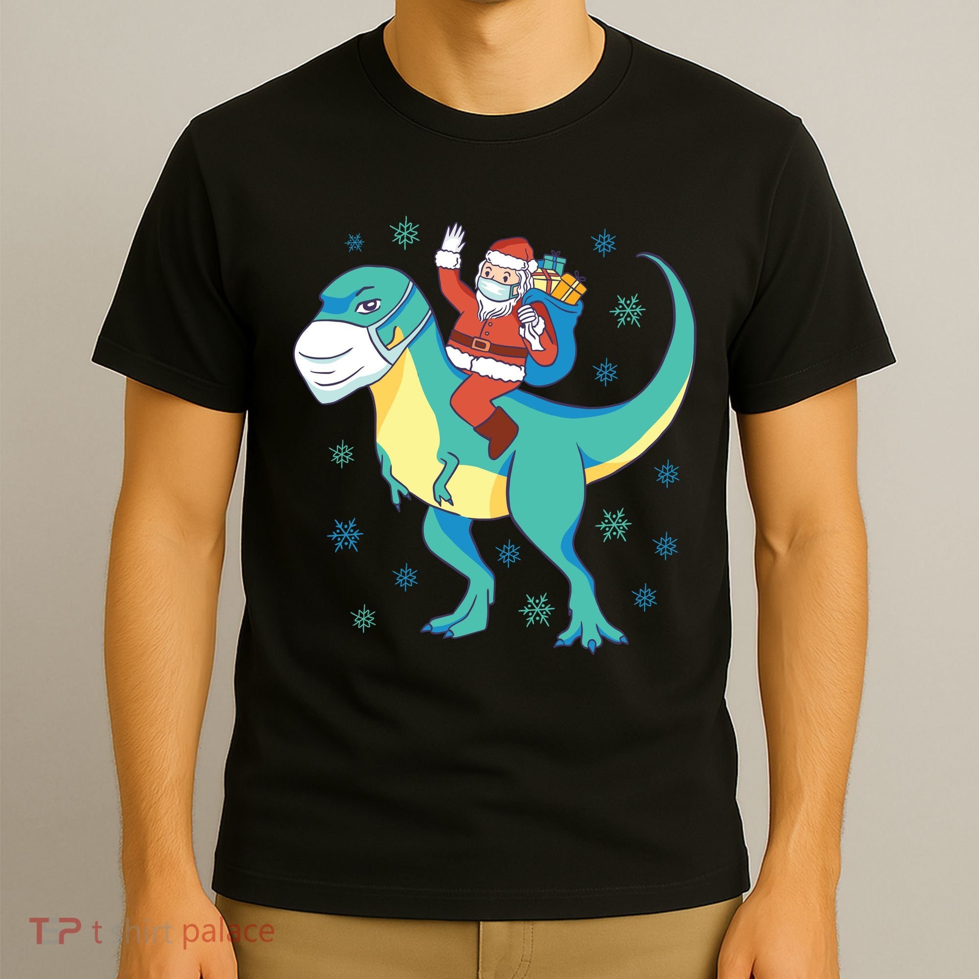 Santa Dinosaur Pandemic T-Shirt