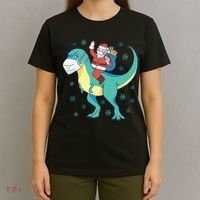 Santa Dinosaur Pandemic T-Shirt thumb 4