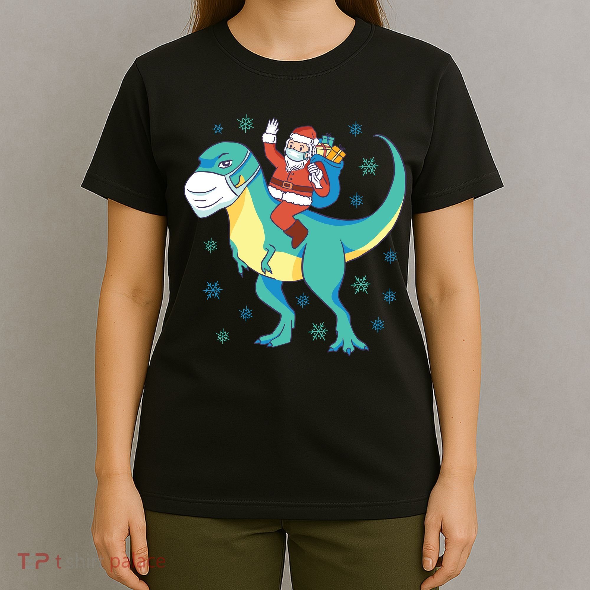 Santa Dinosaur Pandemic T-Shirt