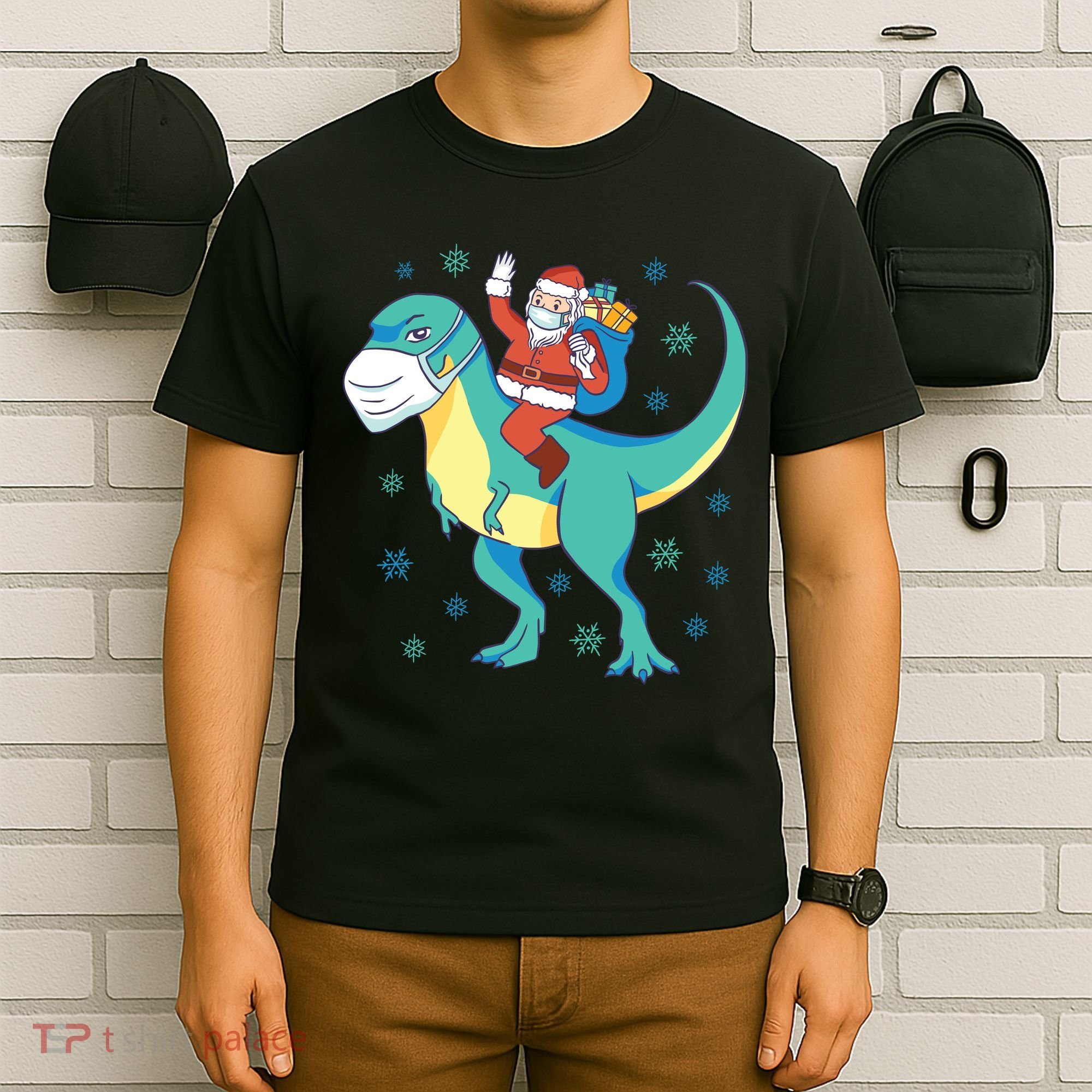 Santa Dinosaur Pandemic T-Shirt
