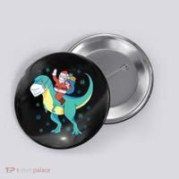 Santa Dinosaur Pandemic Button thumb 0
