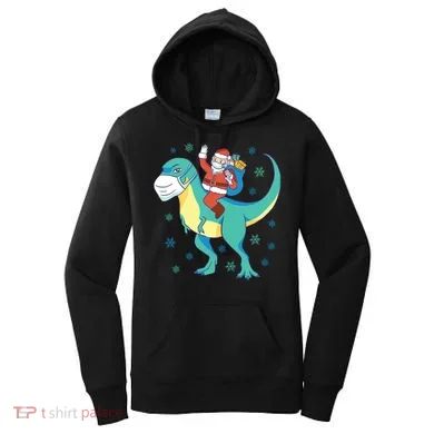 Santa Dinosaur Pandemic Women's Hoodie