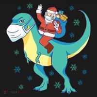 Santa Dinosaur Pandemic Mousepad thumb 1