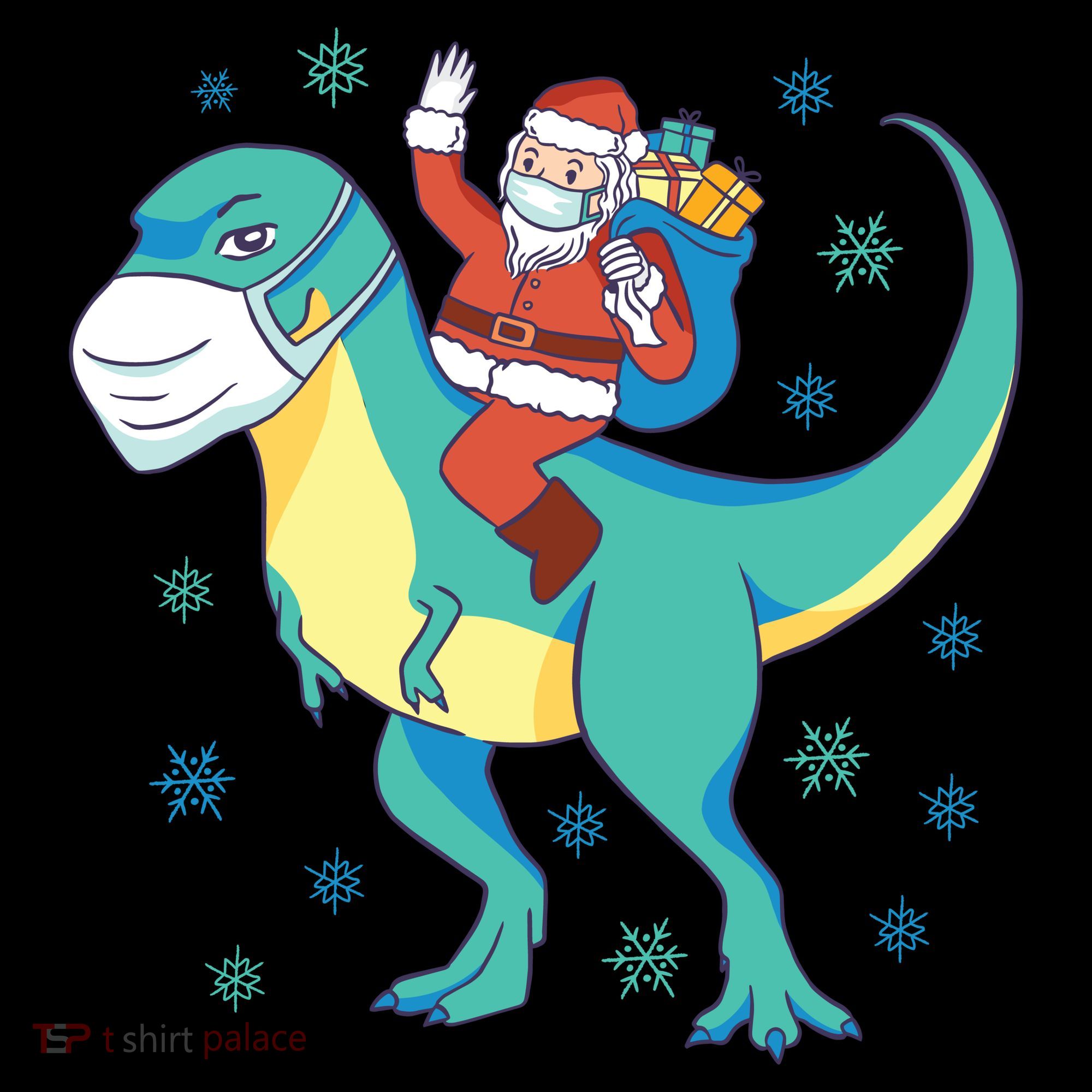 Santa Dinosaur Pandemic Mousepad