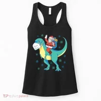 Santa Dinosaur Pandemic Women's Tank Top thumb 0