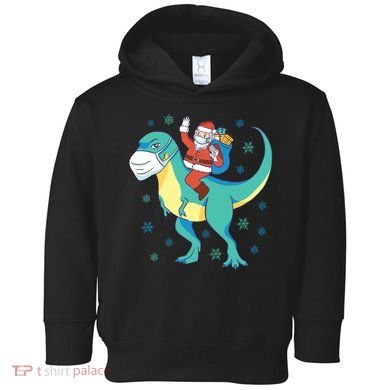 Santa Dinosaur Pandemic Toddler Hoodie