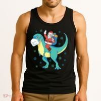 Santa Dinosaur Pandemic Tank Top thumb 3