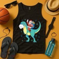 Santa Dinosaur Pandemic Tank Top thumb 4
