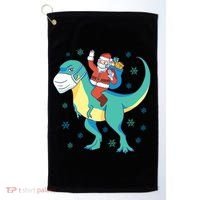 Santa Dinosaur Pandemic Golf Towel thumb 0