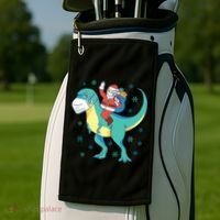 Santa Dinosaur Pandemic Golf Towel thumb 2