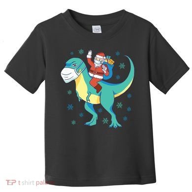 Santa Dinosaur Pandemic Toddler T-Shirt