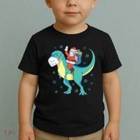 Santa Dinosaur Pandemic Toddler T-Shirt thumb 2