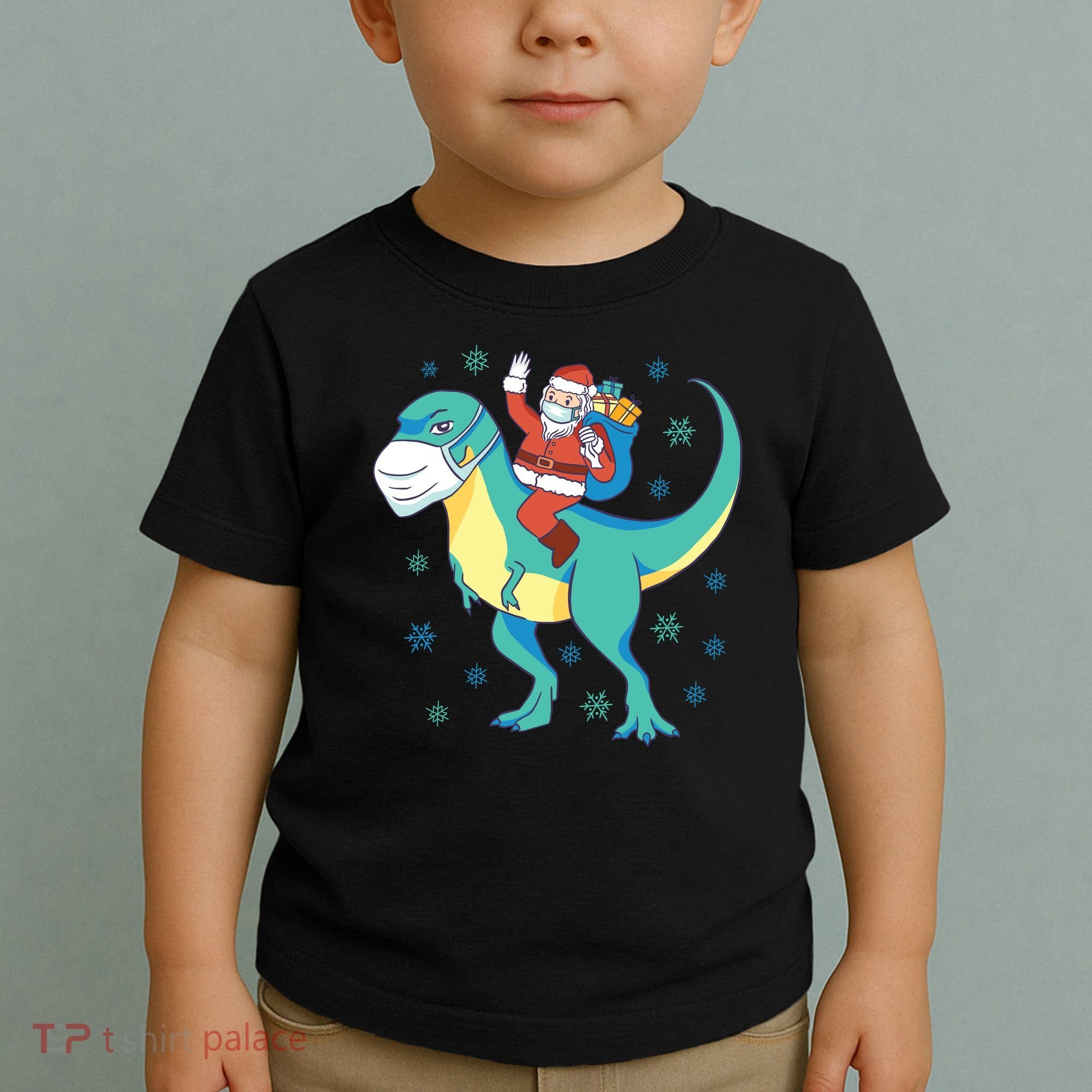Santa Dinosaur Pandemic Toddler T-Shirt
