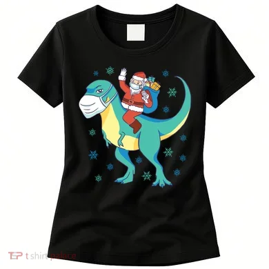 Santa Dinosaur Pandemic Women's T-Shirt