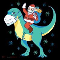 Santa Dinosaur Pandemic Women's T-Shirt thumb 6