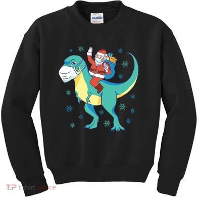 Santa Dinosaur Pandemic Kids Sweatshirt
