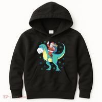 Santa Dinosaur Pandemic Kids Hoodie thumb 0