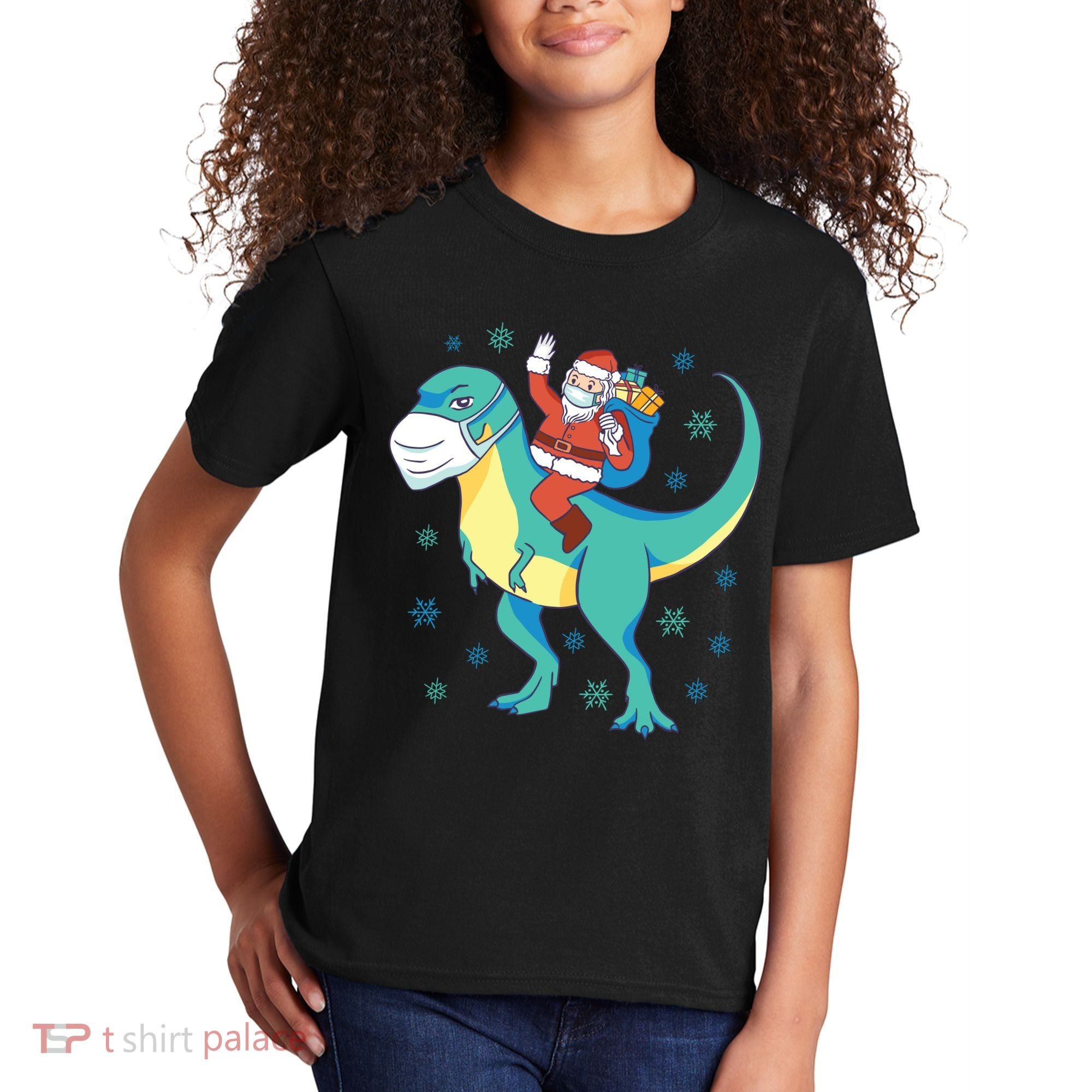 Santa Dinosaur Pandemic Kids T-Shirt