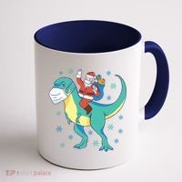Santa Dinosaur Pandemic Coffee Mug thumb 1
