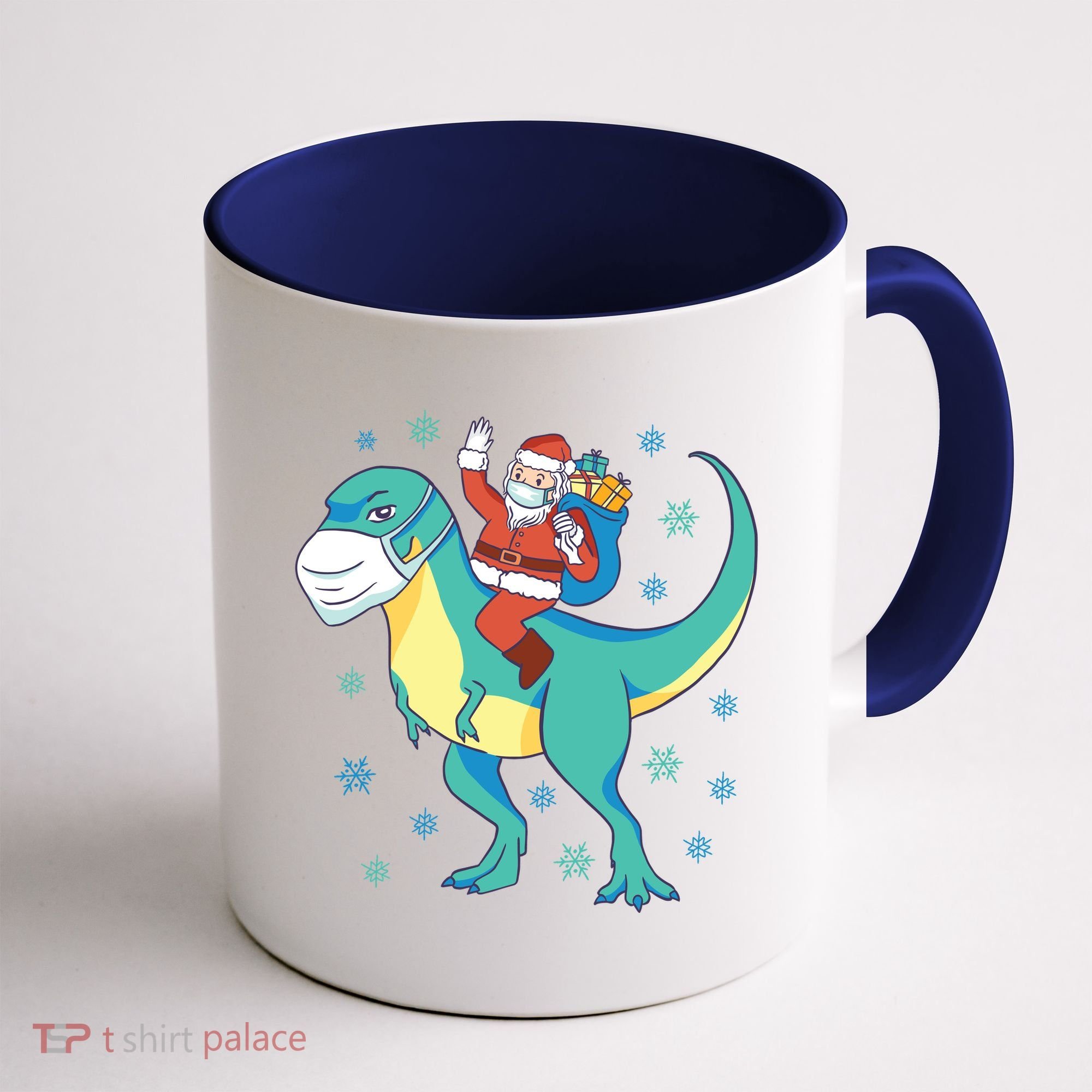 Santa Dinosaur Pandemic Coffee Mug