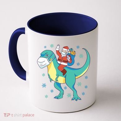 Santa Dinosaur Pandemic Coffee Mug