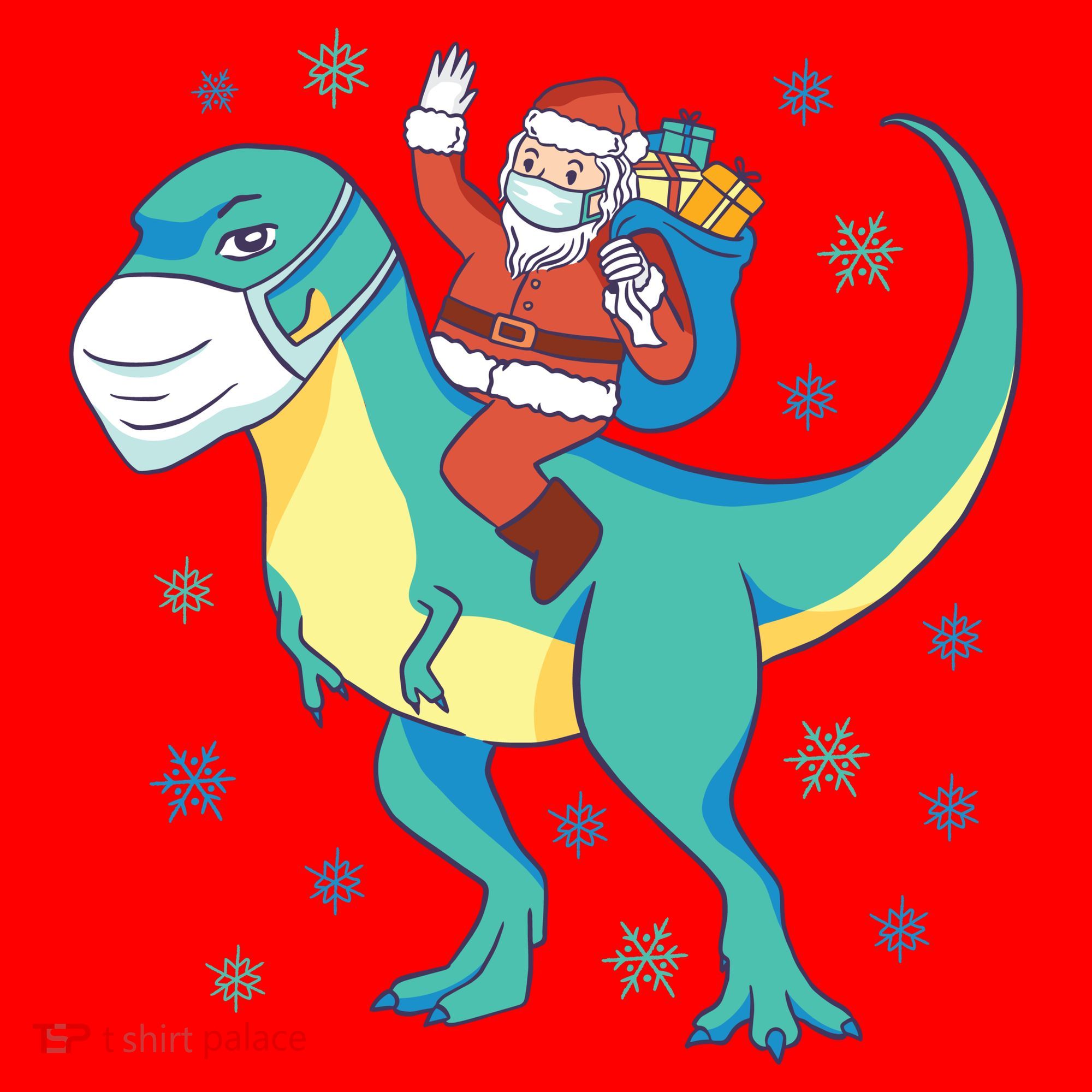 Santa Dinosaur Pandemic Santa Hat