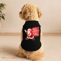 Santa Doesn't Believe In You Either Doggie Tank thumb 2