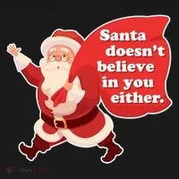 Santa Doesn't Believe In You Either Women's Hoodie thumb 2