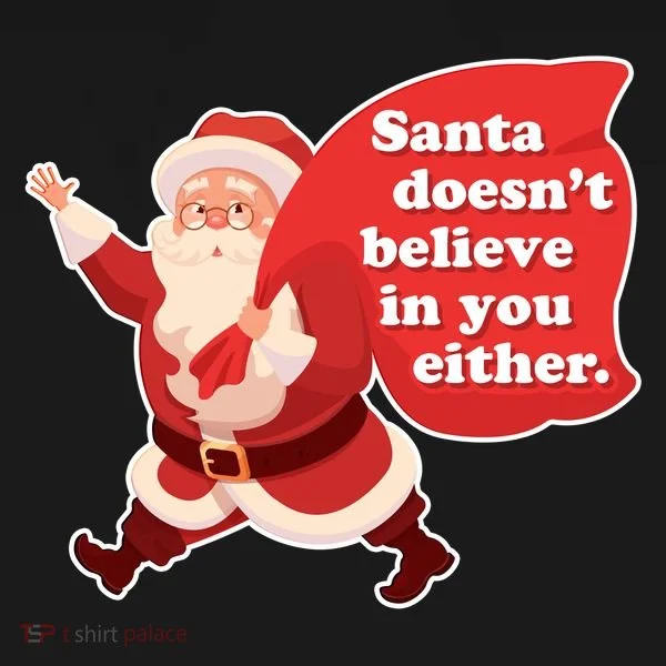 Santa Doesn't Believe In You Either Women's Hoodie