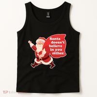 Santa Doesn't Believe In You Either Tank Top thumb 2