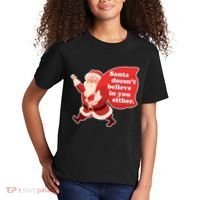 Santa Doesn't Believe In You Either Kids T-Shirt thumb 2