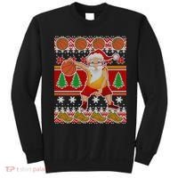 Santa Dribbling A Basketball Ugly Christmas Sweatshirt thumb 0