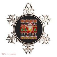 Santa Dribbling A Basketball Ugly Christmas Ornament thumb 0