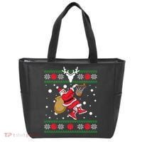 Santa Dunking Basketball Ugly Christmas Tote Bag thumb 0