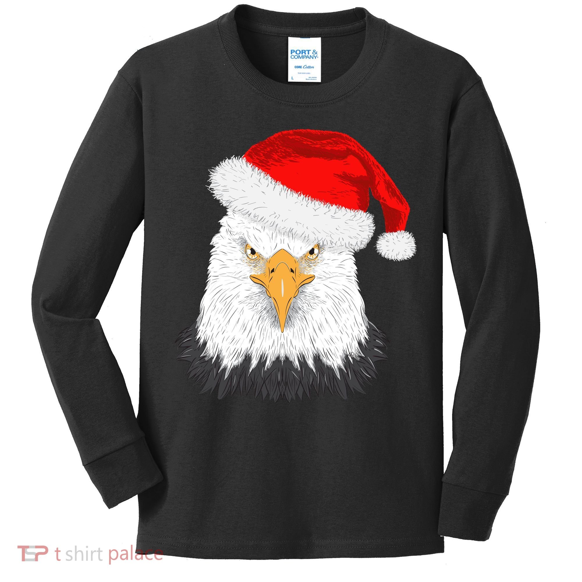 Santa Eagle Kids Long Sleeve Shirt