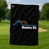 Santa Fe New Mexico Retro Logo Golf Towel thumb 1